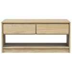 vidaXL Table basse SAUDA chêne 99x55x45 cm bois de pin massif