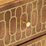 vidaXL Tables de chevet 2 Pièces 40x33x46 cm Bois de manguier solide