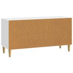 vidaXL Meuble TV 99 x 34 5 x 50 cm Blanc Bois d'ingénierie