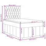 vidaXL Sommier à lattes de lit avec matelas Gris foncé 120x200cm Tissu