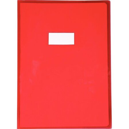 Protège-cahier cristalux sans rabats PVC 22/100ème 21 x 29 7 cm rouge CALLIGRAPHE
