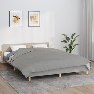 vidaXL Couverture lestée Gris 200x200 cm 9 kg Tissu
