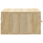 vidaXL Table de chevet murale chêne sonoma 35x35x20 cm