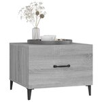 vidaXL Tables basses avec pieds en métal 2 Pièces Sonoma gris 50x50x40 cm