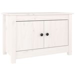 vidaXL Armoire à chaussures Blanc 70x38x45 5 cm Bois de pin massif