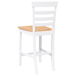 VidaXL Tabourets de bar 2 Pièces blanc bois massif d'hévéa