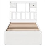 vidaXL Cadre de lit sans matelas blanc 75x190 cm bois de pin massif