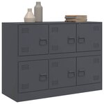 vidaXL Buffet anthracite 99x39x73 cm acier