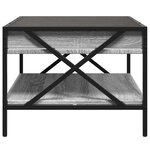 vidaXL Table basse avec LED infini sonoma gris 70x50x38 cm