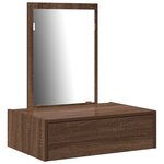 vidaXL Table de Toilette Murale Chêne Brun 60x40x70 cm