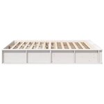 vidaXL Cadre de lit avec stockage Blanc 210 x 178 x 30 cm Pin massif