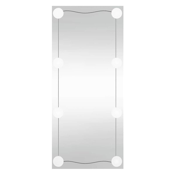 vidaXL Miroir mural avec lumières LED 50x100 cm verre rectangulaire