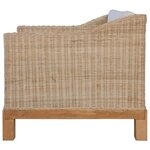 vidaXL Fauteuil avec coussins Rotin naturel