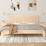 vidaXL Tête de lit murale 206x3x63 cm Bois massif de pin