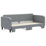 vidaXL Lit de jour avec gigogne sans matelas gris clair 90x200 cm