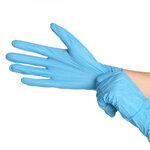 Boite de 100 gants en nitrile jetables - non poudrés - Bleu - Taille M
