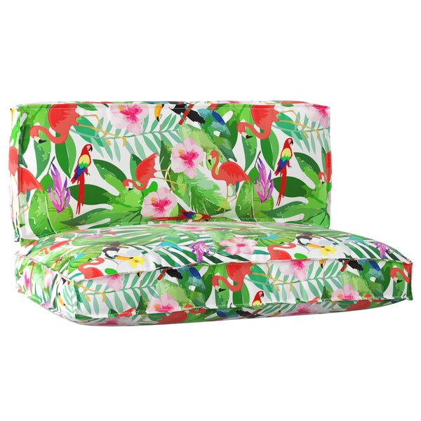 vidaXL Ensemble de coussins de palette 2 pièces Multicolore en tissu Oxford