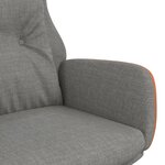 vidaXL Chaise de relaxation Gris clair Tissu et PVC