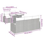 Ensemble de Canapé de Jardin vidaXL 6 Pièces avec Coussins Gris Clair en Poly Rattan
