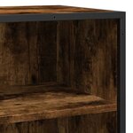 vidaXL Buffet chêne fumé 68x35x76 cm bois d'ingénierie et métal