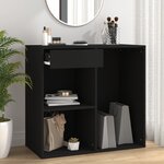 vidaXL Armoire à cosmétiques noir 80x40x75 cm bois d'ingénierie