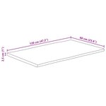 vidaXL Dessus de table bord vivant 120x60x2 5 cm bois de manguier brut