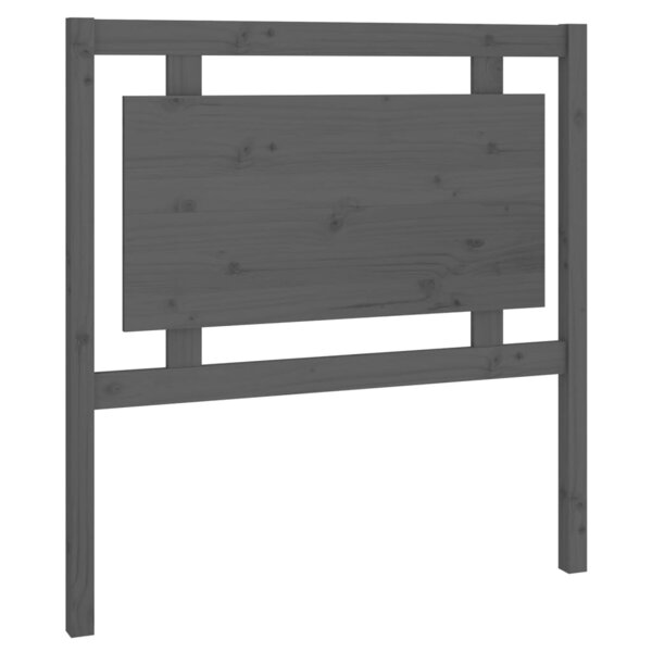 vidaXL Tête de lit Gris 95 5x4x100 cm Bois massif de pin