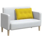 vidaXL Coussin de Dos Jaune 80 x 50 cm Tissu en velours côtelé