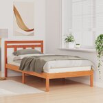 vidaXL Cadre de lit Marron Bois massif en pin