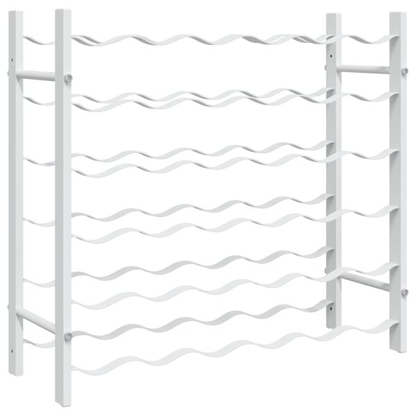 vidaXL Casier à bouteilles pour 36 bouteilles Blanc Métal