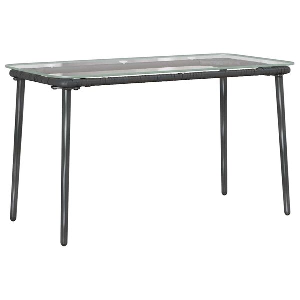 vidaXL Table de Jardin Noir 80 x 40 x 45 cm polyrotin