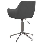 vidaXL Chaise pivotante de salle à manger Gris foncé Tissu