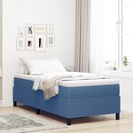 vidaXL Lit à Ressorts avec Matelas Bleu 100x200 cm Tissu en Velours Côtelé