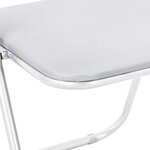 vidaXL Chaise pliante 2 pc Simili cuir Blanc 48 x 43 5 x 81 cm