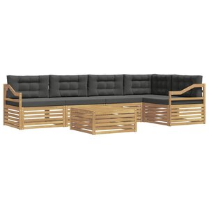 vidaXL Ensemble de canapés d'extérieur 6 Pièces Blanc et anthracite