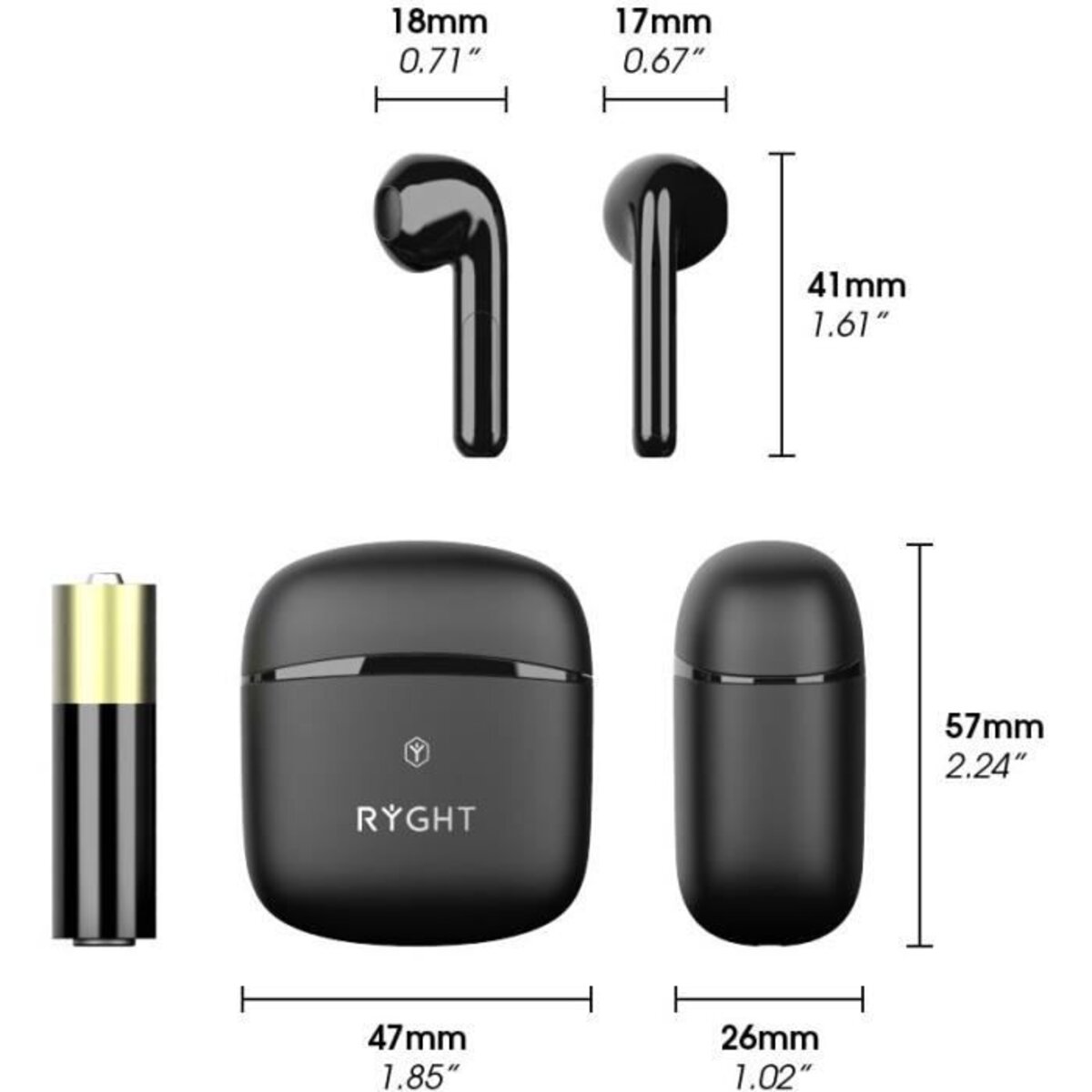 Écouteurs sans fil Bluetooth Ryght Ways Blanc - Ecouteurs - Achat