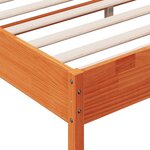 vidaXL Cadre de lit sans matelas cire marron 180x200cm bois pin massif