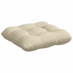 vidaXL Coussins de siège 4 pc Tissu Crème 40 x 40 x 12 cm