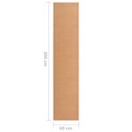 Vidaxl tapis bcf beige 60x300 cm