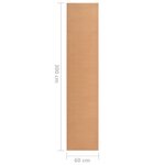 vidaXL Tapis BCF Beige 60x300 cm