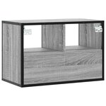 vidaXL Meuble TV sonoma gris 60x31x39 5 cm bois d'ingénierie et métal