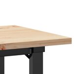 vidaXL Table à manger cadre en O 80x50x75 5cm bois de pin massif acier