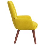 vidaXL fauteuil Jaune 63 x 67 x 94 cm Velours