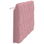 vidaXL Coussin de tête de lit rose 120 cm velours