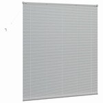 vidaXL Store de Fenêtre avec des rideaux Manuel Argent Aluminium