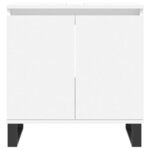 vidaXL Ensemble d'armoires salle de bain 3 Pièces blanc bois d'ingénierie