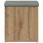 vidaXL Banc de rangement chêne artisanal 42x42x45 cm bois d'ingénierie