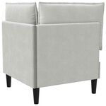 vidaXL Canapé d'angle avec rangement Gris clair Velours
