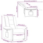 vidaXL Fauteuil inclinable gris nuage tissu