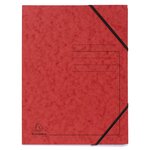 Chemise À Élastique Sans Rabats Carte Lustrée 355gm2 - A4 - Rouge - Exacompta